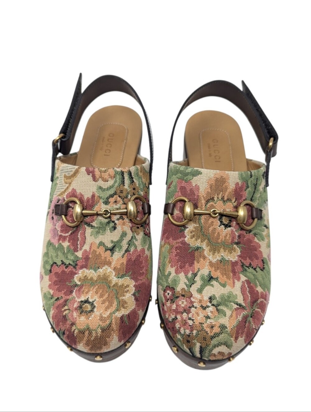 Gucci Rare Floral Amstel Slingback Tapestry Clog Mule Size EU 39 - Picture 4 of 13